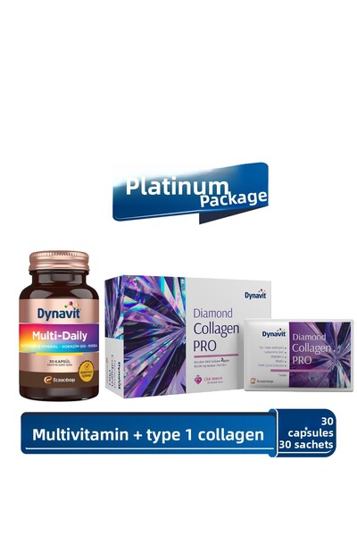 Dynavit Multidaily (Multivitamin & Energy) + Diamond Collagen Pro (Hair & Skin & Nails) – Platinum Package
