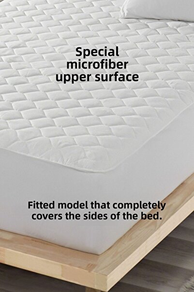 ELY PARKER Saltea Silențioasă Protector de saltea-matlasat Saltea montată-microfibră-dublă-singur-bebeluş