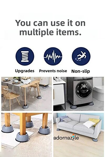 adornazzle 4 Pieces Dishwasher Washing Machine Refrigerator Legs, Riser Base, Washing Machine Compatible