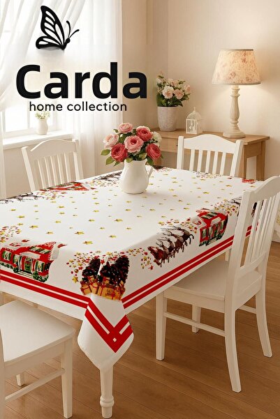 Cardea Home Collection Crăciun Fericit Căprioare și Față de masă cu modele de...