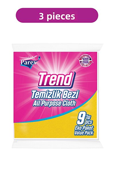 Parex مجموعة من 9 قطع من قماش التنظيف من تريند، عبوة ثلاثية