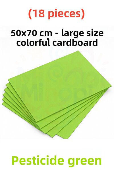 Minopi ورق مقوى بلون أخضر داكن 18 قطعة مقاس 50 × 70 سم ورق مقوى صلب