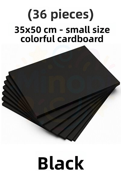 Minopi Black Color Cardboard 36 Pieces 35X50 cm Hard Cardboard Cardboard