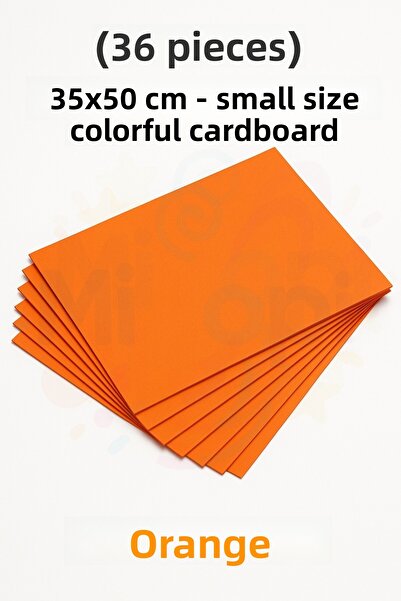 Minopi Orange Color Cardboard 36 Pieces 35X50 cm Hard Cardboard Cardboard