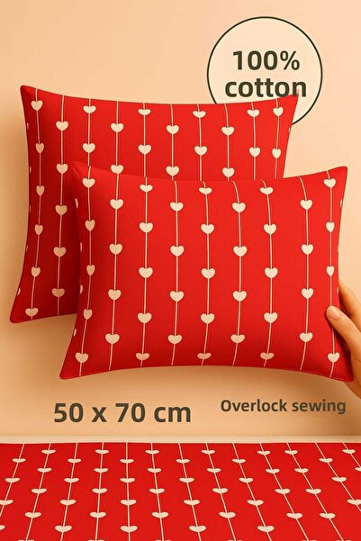 Loova غطاء وسادة 2 قطعة مصنوع من القطن بنسبة 100%، غطاء فاخر بخياطة متقنة مع ...