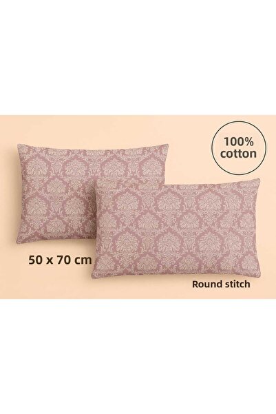 Loova غطاء وسادة 2 قطعة مصنوع من القطن بنسبة 100%، غطاء فاخر بخياطة متقنة مع ...