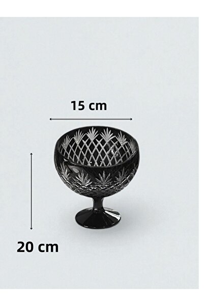 AYZ HOME Colorful Cut Crystal Glass Pedestal Presentation Bowl 15X20 cm