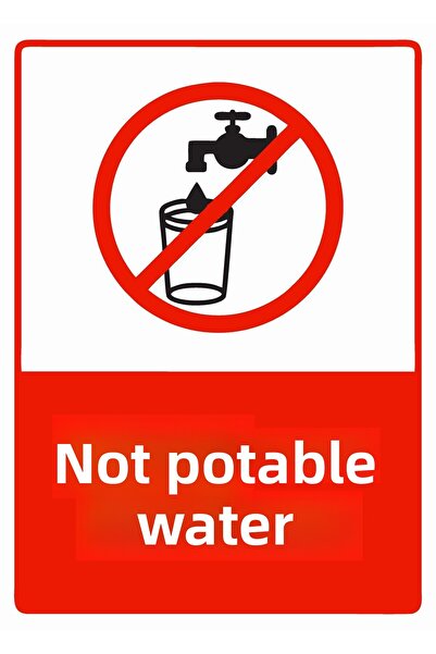 ZiPrinter Do Not Drink Isg Warning Sign Pvc A4 21X30 cm