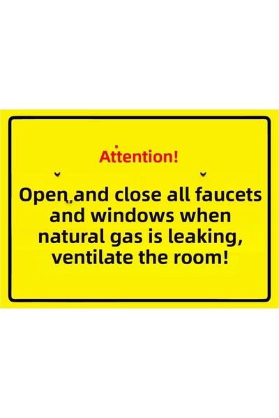 ZiPrinter انتبه! في حالة تسرب الغاز الطبيعي، افتح النوافذ وتهوّي الغرفة! لافت...