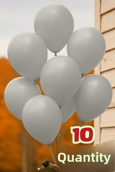 SkyPop 10 قطع بالون معدني مقاس 28 سم فضي، للحبيب، يوم خاص، عيد ميلاد.