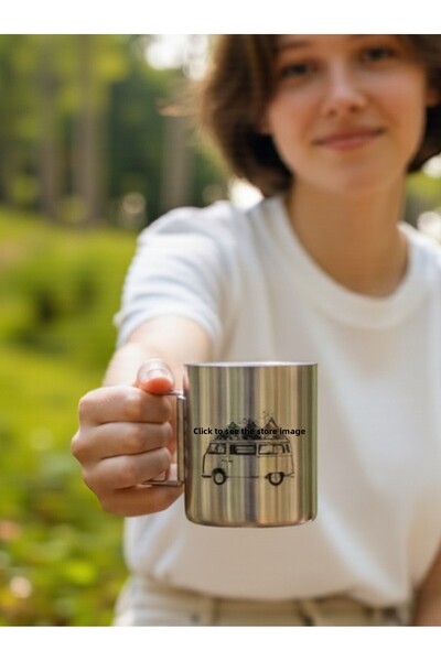 Orcamp Stainless Steel Mug Cup with Lid Folding Handle Hangable Straight Handleless Camping Picnic Cup 180ml