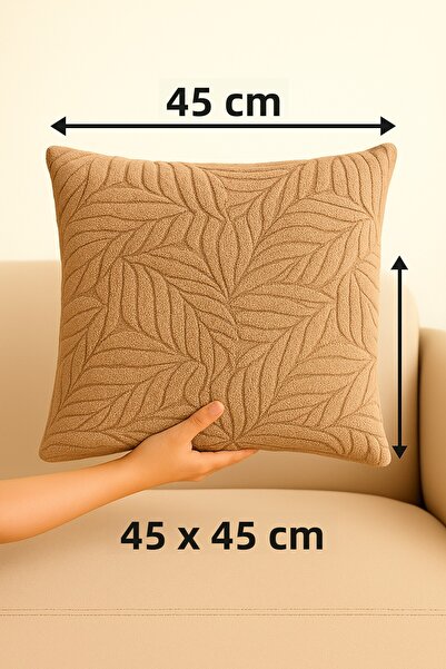 Shadro Textile 2-Piece Furry and Patterned Throw Pillow Cover |   45X45 cm Stylish and Comfortable Premium Pillow
