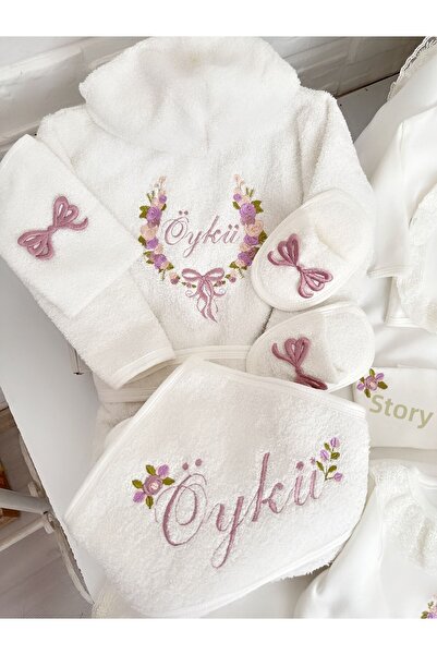 Kokoş Tokalar Baby bathrobe set