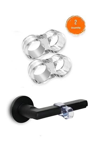 COZY SENSE Πώμα πόρτας από σιλικόνη 2 τεμάχια Διαφανές προστατευτικό ξύλινων επίπλων Αντιθορυβικό παράθυρο πίσω από τη λαβή