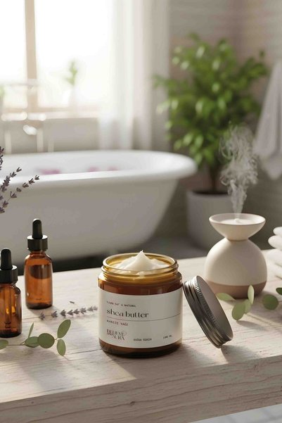 Believe Your Aura Shea Butter - 100% Pure and Natural Cold Pressed Vegan Shea Butter (Karite Butter) - Shea Butter - 100 ml