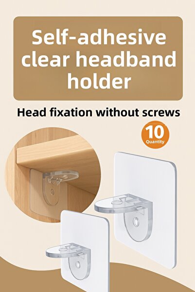 adornazzle Self Adhesive Transparent Shelf Holder, Screw Free Shelf Fixing 10 Pieces