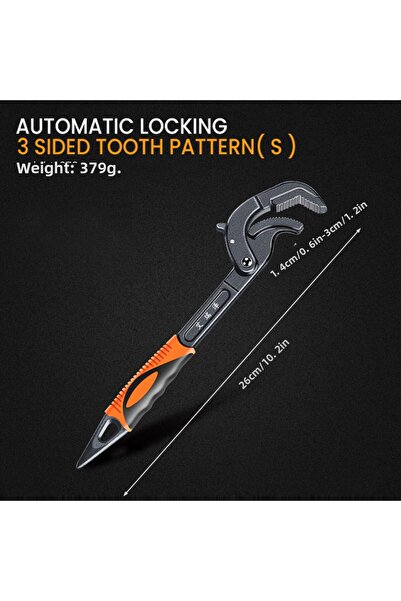 AIRAJ مفتاح ربط كبير الحجم من الفولاذ الكربوني العالي متعدد الوظائف قابل للتع...