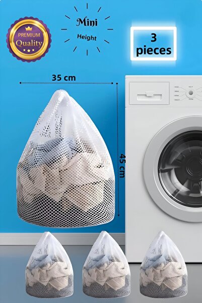 MorPort Lux 3 plase de spălat rufe cu șnur 35x45 cm |   Plasa de protecție pe...