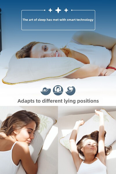 PUFYMAX Aloe Wera Fabric Visco Particle Orthopedic Pillow, Satin Piping Visco Pillow 1200 Gr