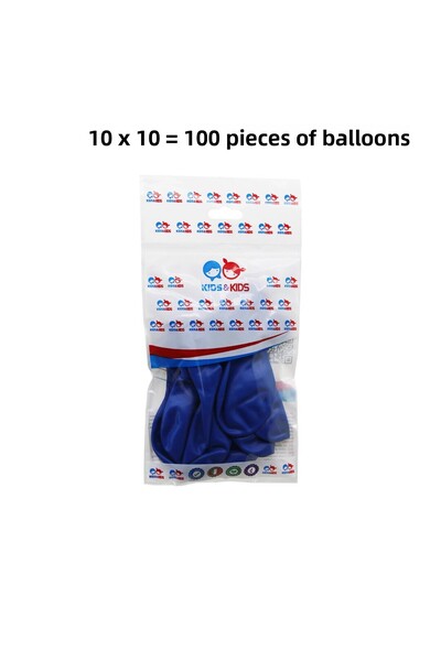 Go İthalat بالون أزرق داكن 100 قطعة G-90A (5250)