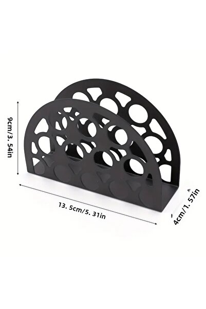 VENON Black Polka Dot Metal Napkin Holder Table Restaurant Coffee Shop Hotel Napkin Holder Organizer