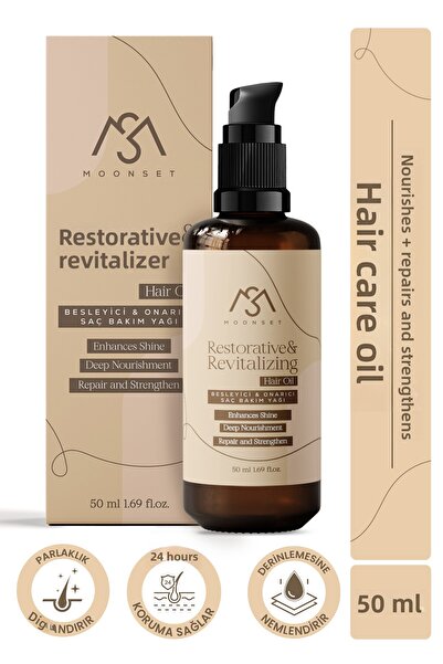 moonset Hair Care Oil – Repairing Care Oil Blend with Herbal Oils and Vitamin...