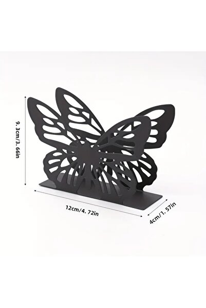 VENON Black Butterfly Metal Napkin Holder Table Restaurant Coffee Shop Hotel Napkin Holder Organizer