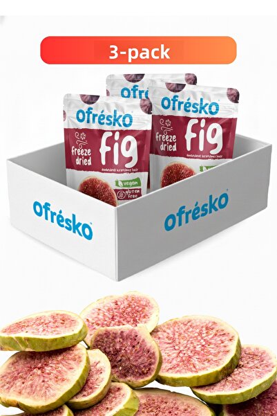 Ofrésko رقائق الفواكه المجففة بالتين مجففة بالتجميد 3 عبوات - تين الفواكه الم...