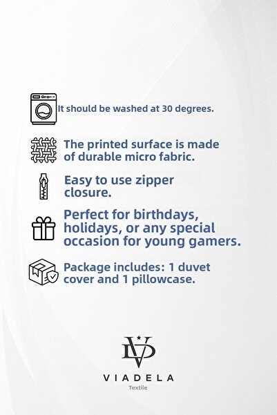 Viadela Planet Balloon Astronaut Patterned Children's Duvet Cover Set (Without Sheets)