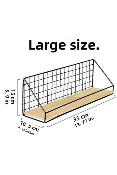 Choice أرفف حائط إبداعية كبيرة مكونة من قطعة واحدة، أرفف تخزين معلقة على الحائط من الحديد لغرفة النوم، سلال تخزين، مقاس كبير