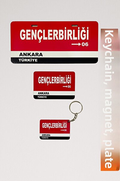 DURUSA Set de breloc plăci MDF retro și magnet "Team Youth" – MDF de 3mm, cad...