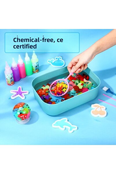 bzrv مجموعة ألعاب مائية سحرية من إلف أكوا جيل، 5 زجاجات جل ملونة، 6 قوالب