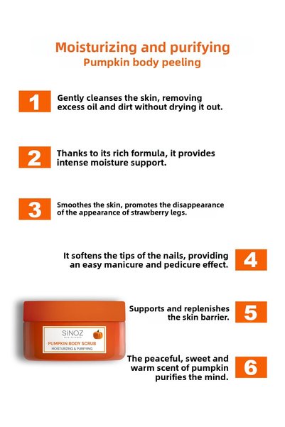 SİNOZ Moisturizing and Purifying Pumpkin Body Peeling 300 Gr