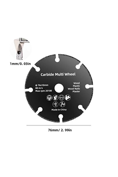 Choice 1 قطعة شرائح مجففة 1 قطعة 76 مم شفرة منشار قطع دائرية من الفولاذ المقا...