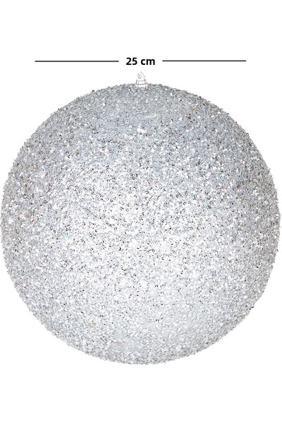 Herdekora Χριστουγεννιάτικη Μπάλα, Ασημί - 25 εκ