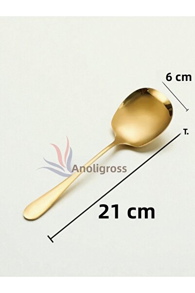 Multiamo Steel 21 cm 6 Pieces Serving Spoon / Presentation Spoon