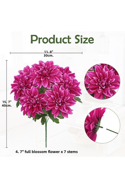 Nettenevime Artificial Flower Fuchsia 7-Piece Star Flower Bunch 40*30cm