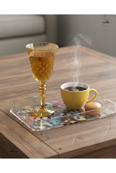 AKDEN STORE Crystal Cut Decor Handcrafted Footed Goblet, Water Cup