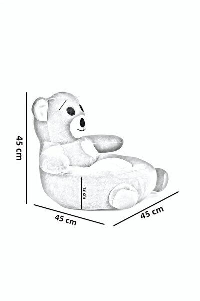 DZGN HOME Portable Plush Teddy Bear Seat - Children's Seat - Red Black