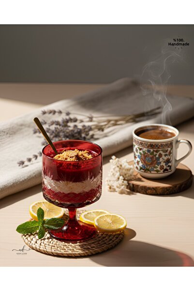 AKDEN STORE Magnolia Ice Cream Bowl, Dessert Bowl & Coffee Side Water Glass