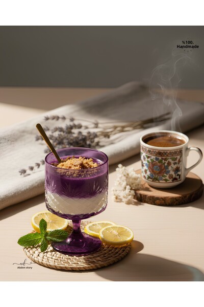 AKDEN STORE Magnolia Ice Cream Bowl, Dessert Bowl & Coffee Side Water Glass