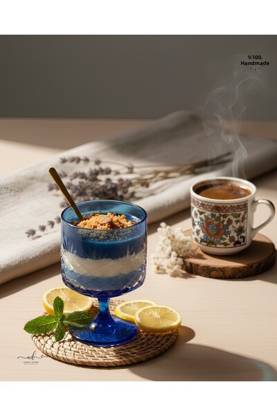 AKDEN STORE Magnolia Ice Cream Bowl, Dessert Bowl & Coffee Side Water Glass