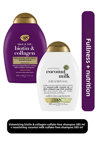 OGX Biotin and Collagen Plumping Sulfate-Free Shampoo + Coconut Milk Nourishing