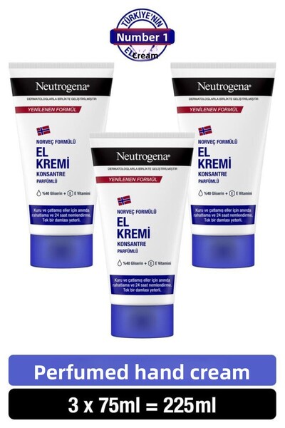 Neutrogena Norwegian Formula Hand Cream Perfumed 75 ml X3