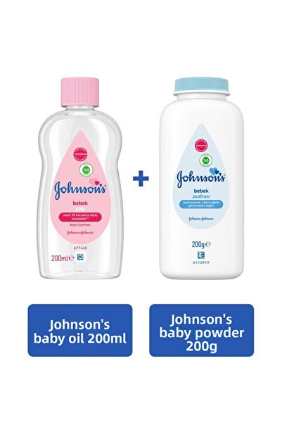 Johnson's زيت أطفال 200 مل بودرة 200 مل