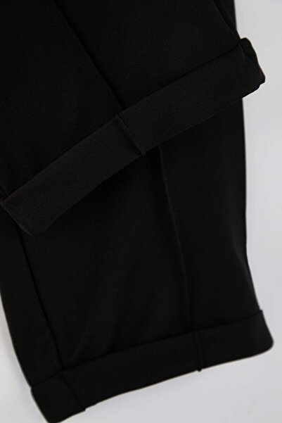 Trendyol Collection Чорні чоловічі штани прямого крою TMNAW26PL00014