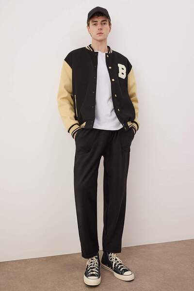 Trendyol Collection Black Regular Cut Open Leg Fleece Pajama Bottoms Tmnaw26Pj00003