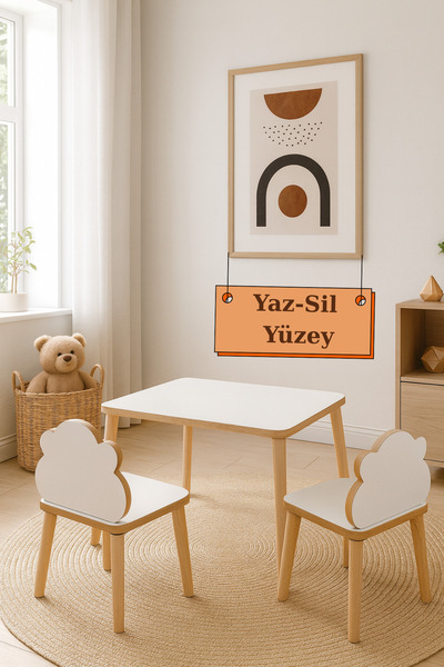 MESAVİSTA Çocuk Aktivite Masası, Etkinlik Masası, Çocuk Düz Çalışma Masası-sa...