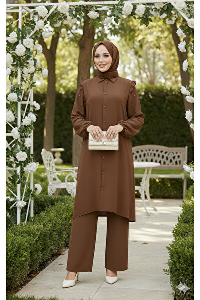 Hürrem Ayrobin Fabric Women's Jala Suit Brown