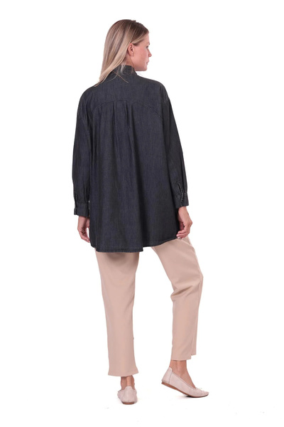 Invee Thin Denim Shirt - 7163 Black